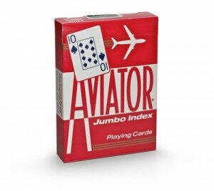 Karty Aviator Jumbo Index Czerwone